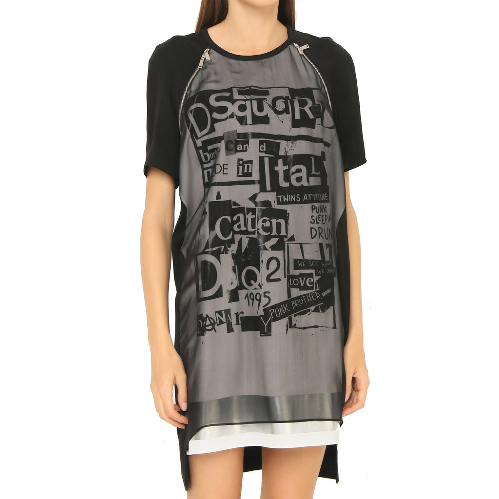 Dsquared2 Silk Printed Mini Dress Women