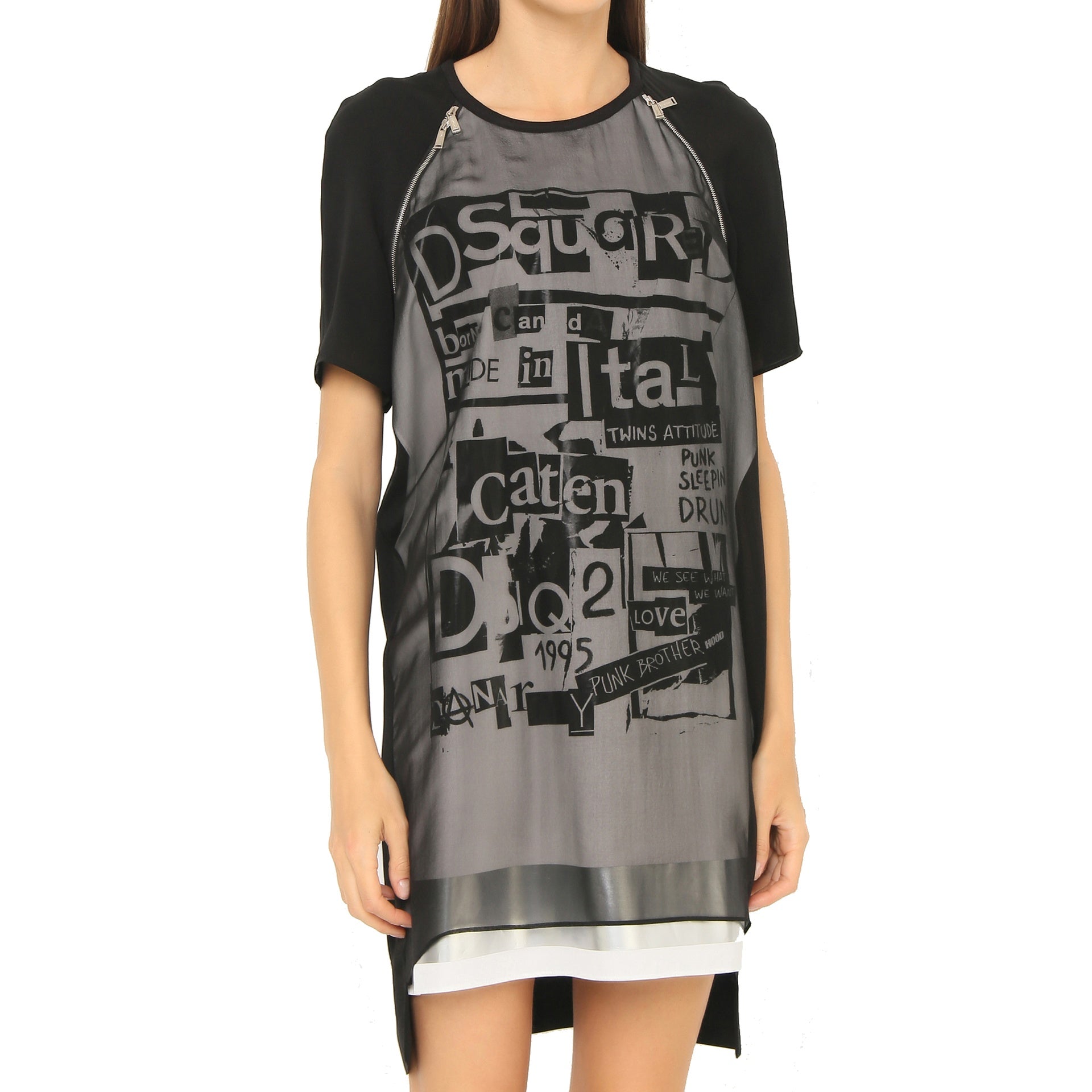 Dsquared2 Silk Printed Mini Dress Women