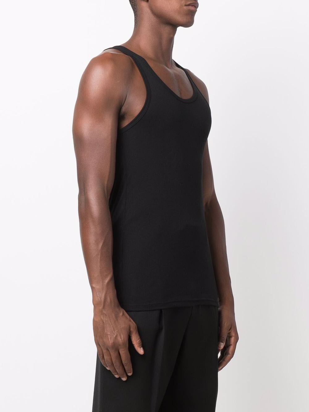 Tom Ford Men Cotton Blend Ribbed Tank Top