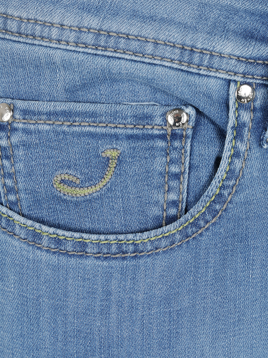 Jacob Cohen Men Pant 5 Pocket Slim Fit Bard Denim Blue Stretch