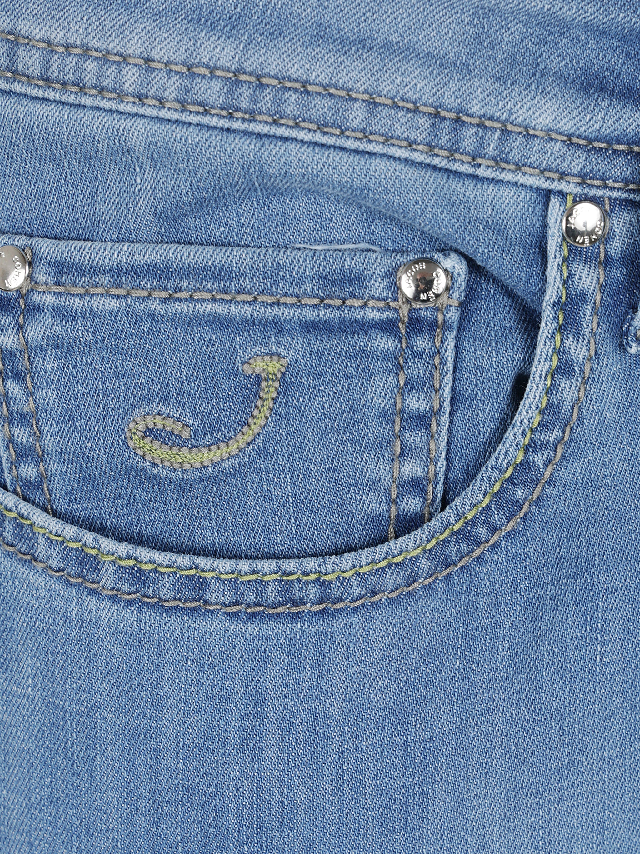 Jacob Cohen Men Pant 5 Pocket Slim Fit Bard Denim Blue Stretch