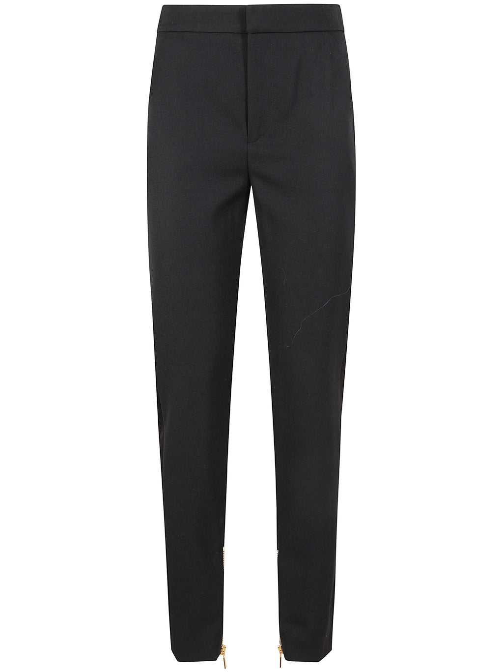 Balmain Women Zipped Satin Slim Pants