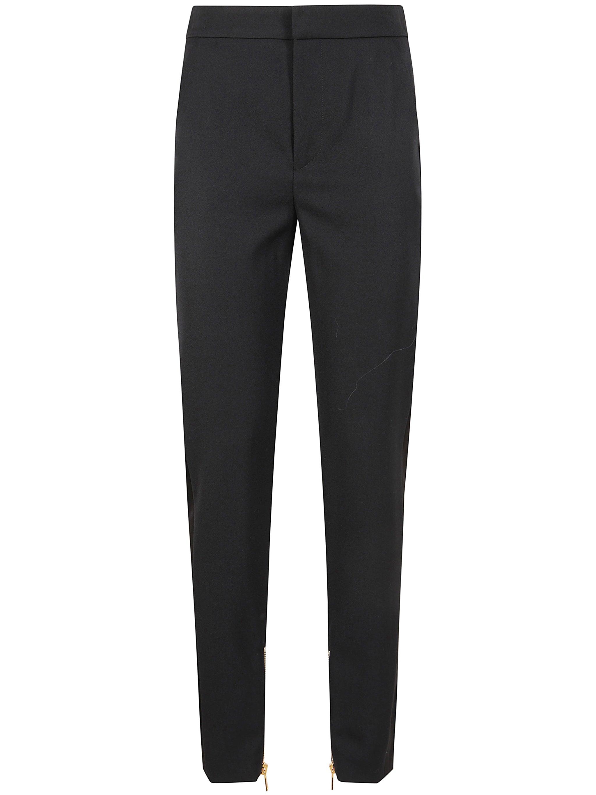 Balmain Women Zipped Satin Slim Pants
