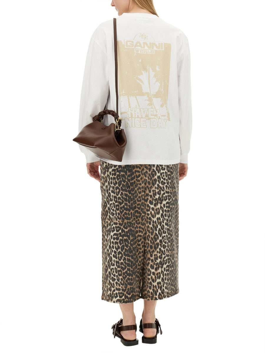 Ganni Women T-Shirt With Logo