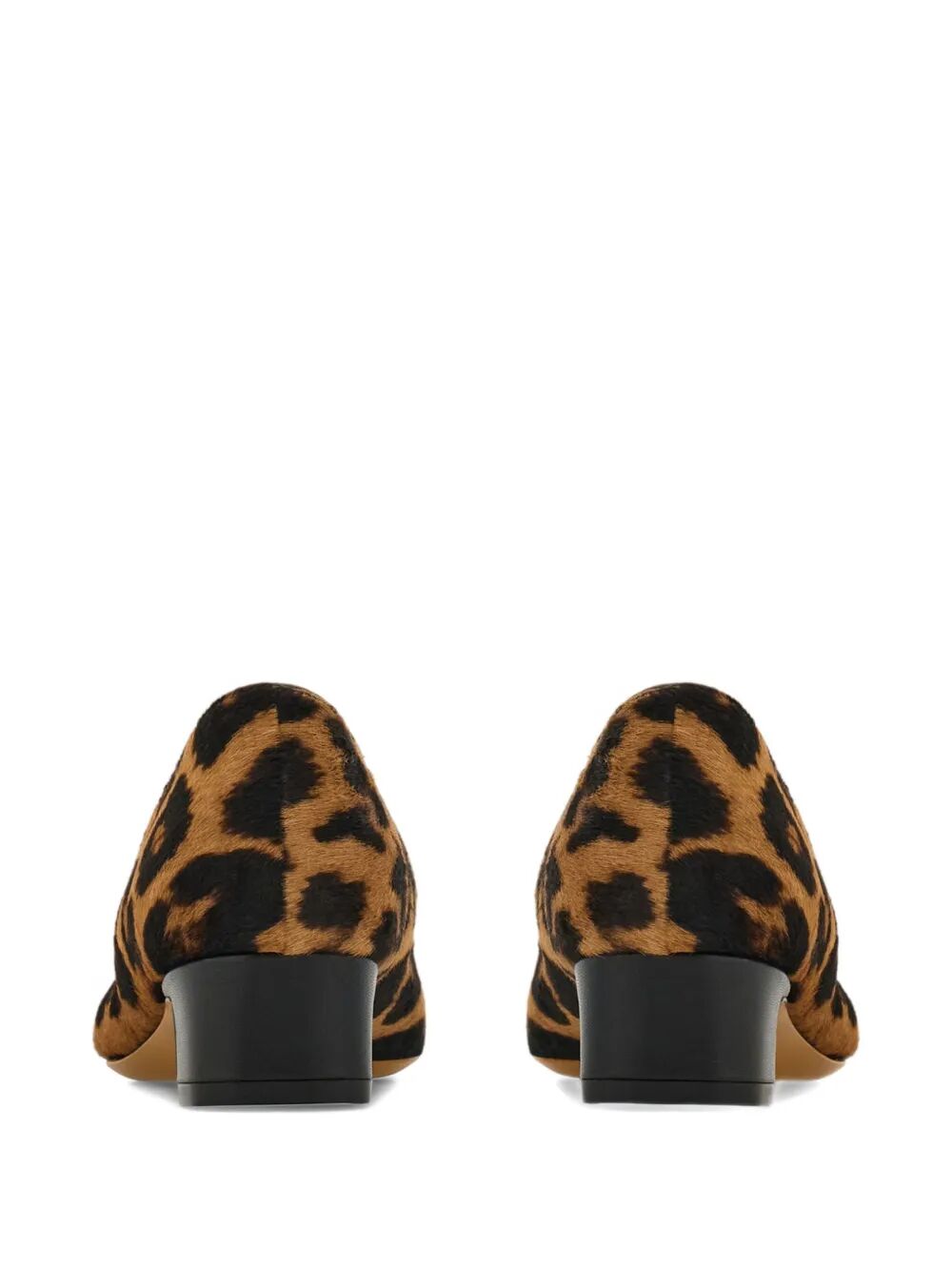 Ferragamo feminino com crina de cavalo estampada Pirri Pony decote