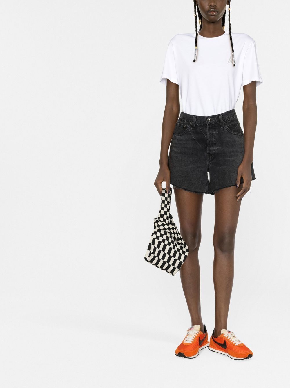 Golden Goose Women Star Collection T-Shirt With Glittered Star On The Front