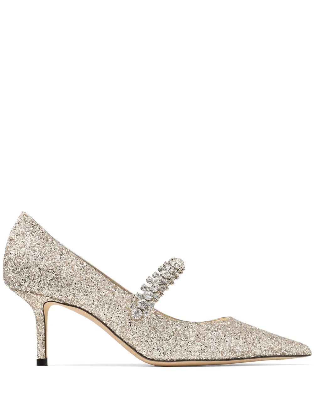Jimmy Choo Women Crystal Embellished Bing 65 Pumps In Glitter Fabric