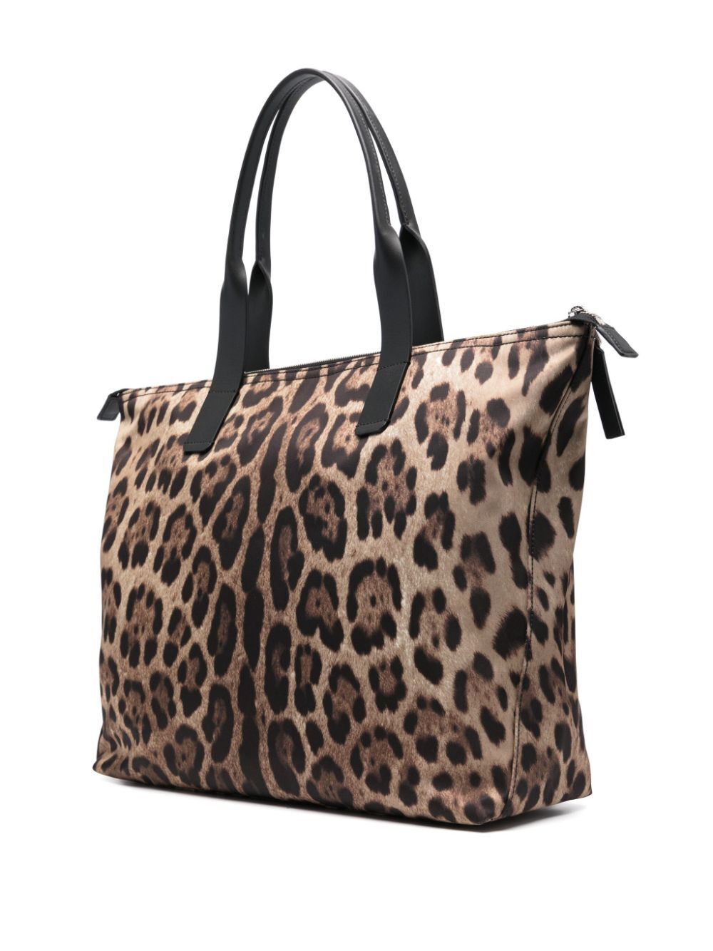 Dolce & Gabbana Men Leopard Print Nylon Adamo Shopper
