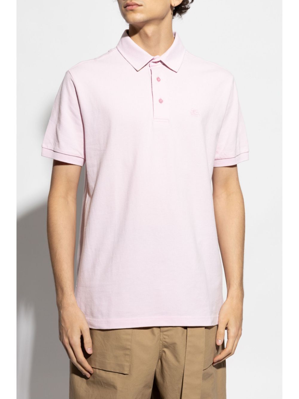 Etro Men Pegaso-Embroidered Polo Shirt