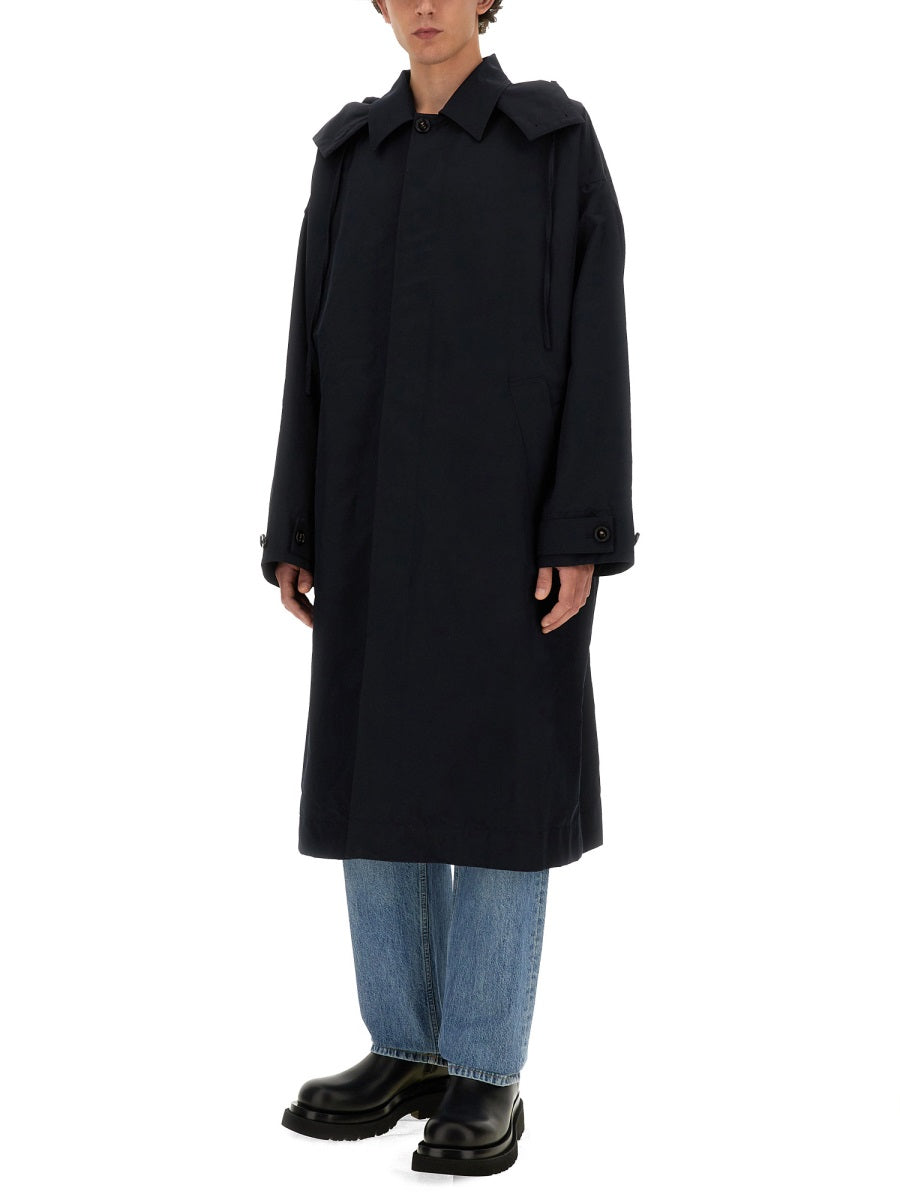 Bottega Veneta Men Hooded Trench Coat