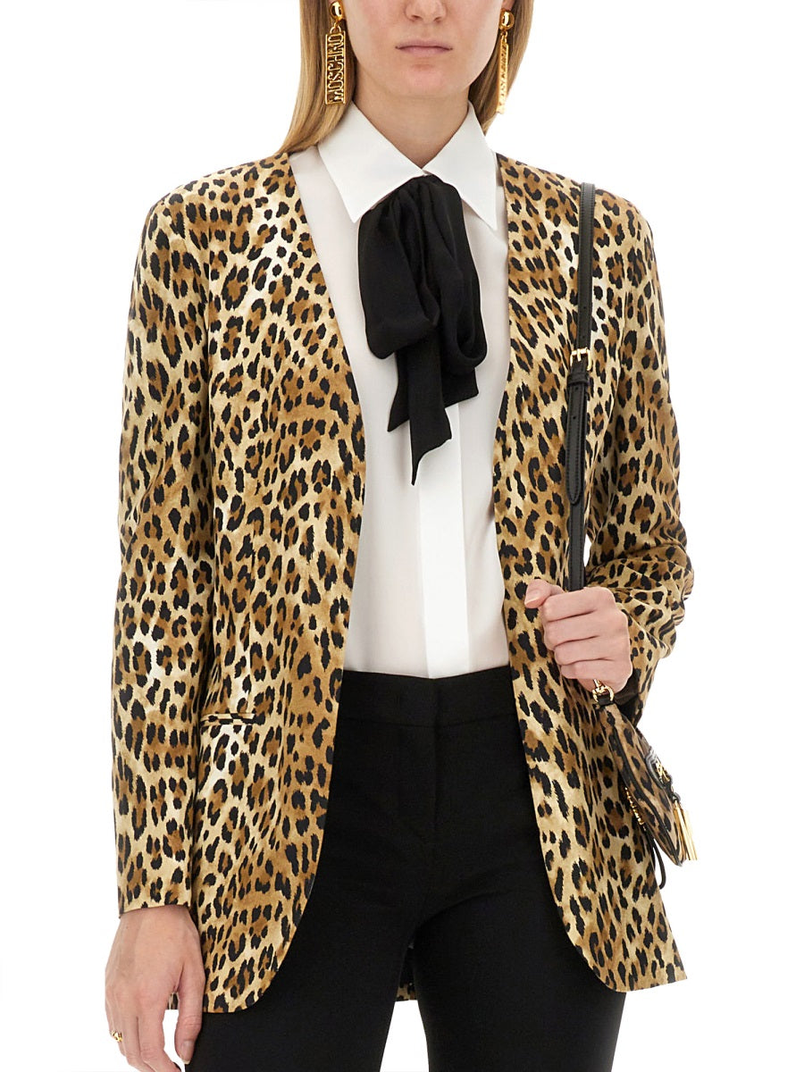 Moschino Women Jacket With Animal Pattern
