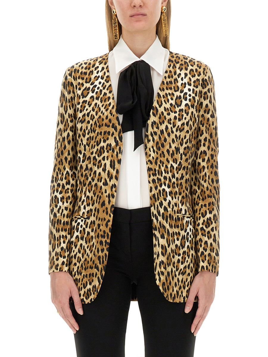 Moschino Women Jacket With Animal Pattern