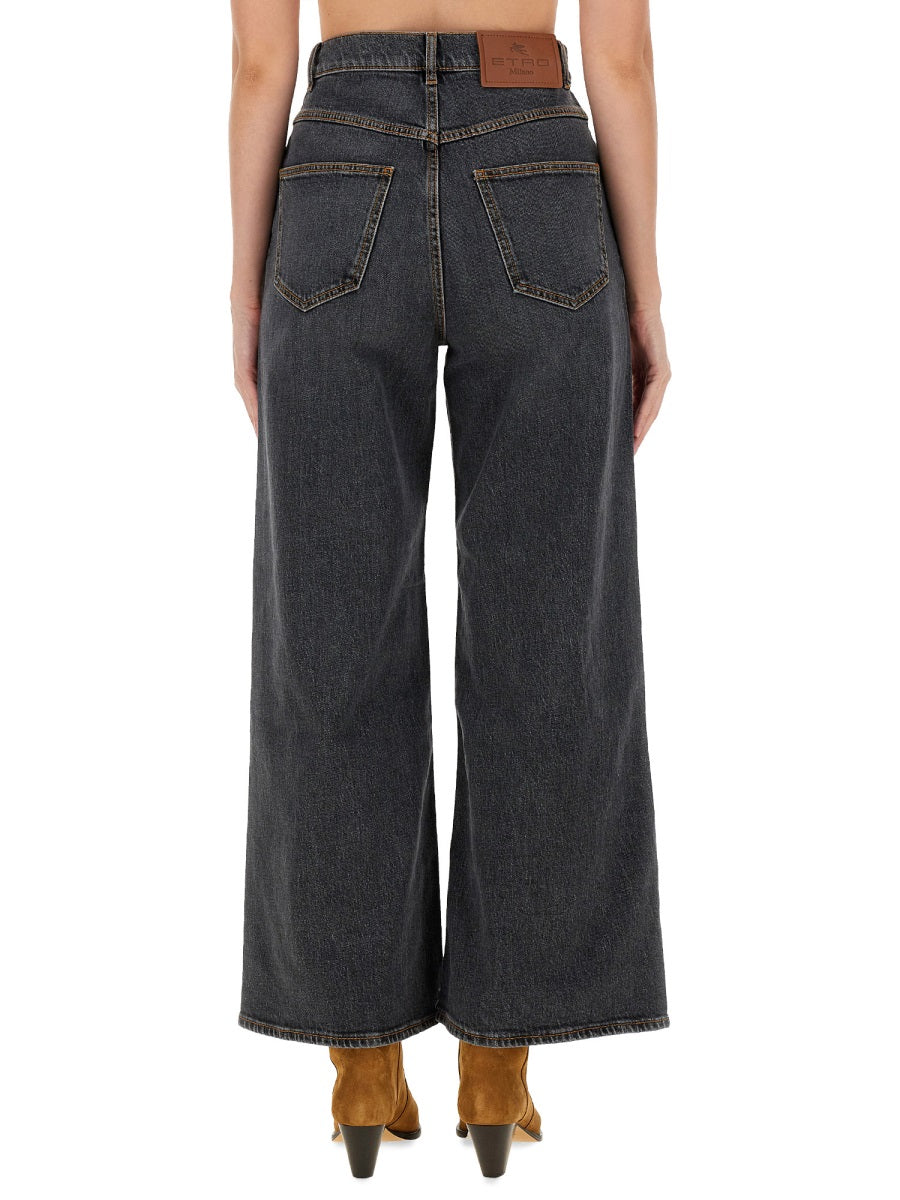Etro Women Baggy Jacquard Jeans