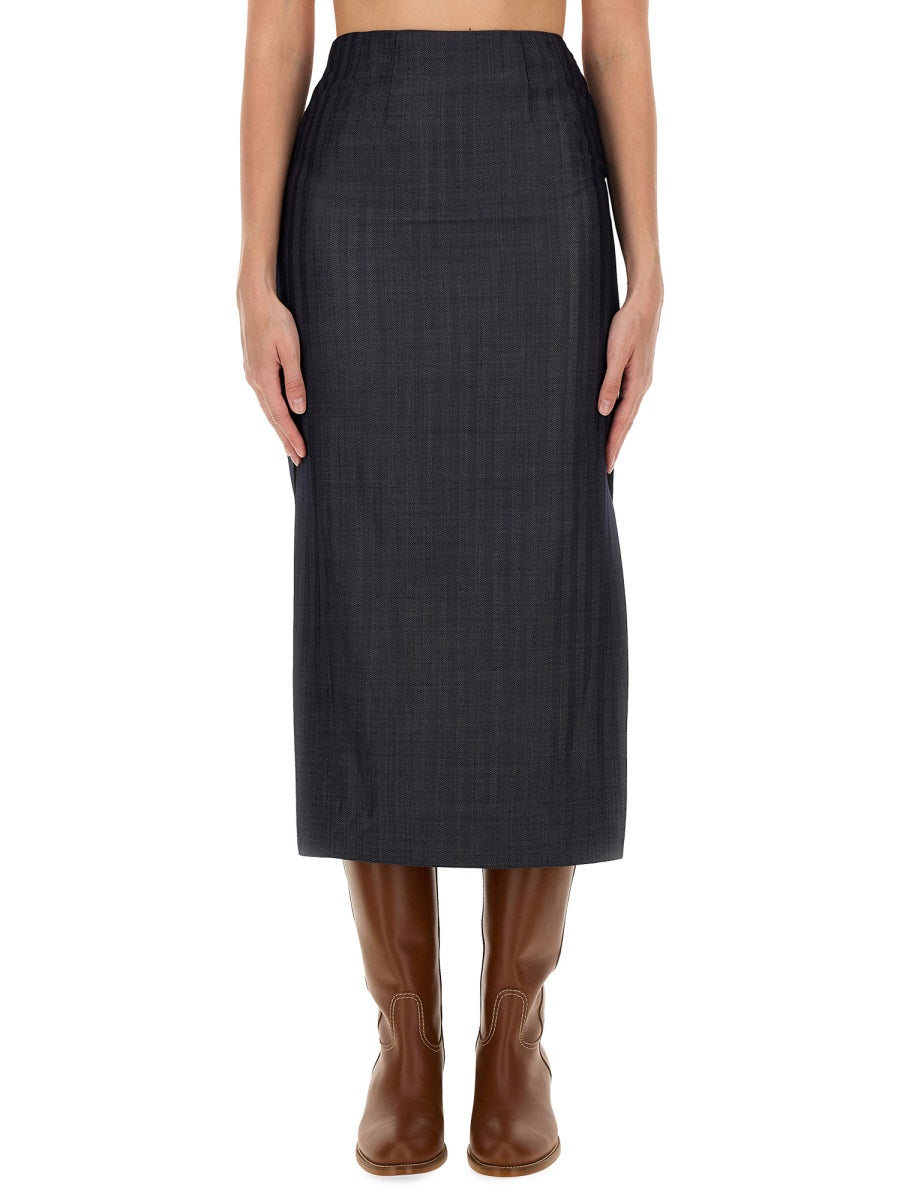 Etro Women Wool Blend Pencil Skirt