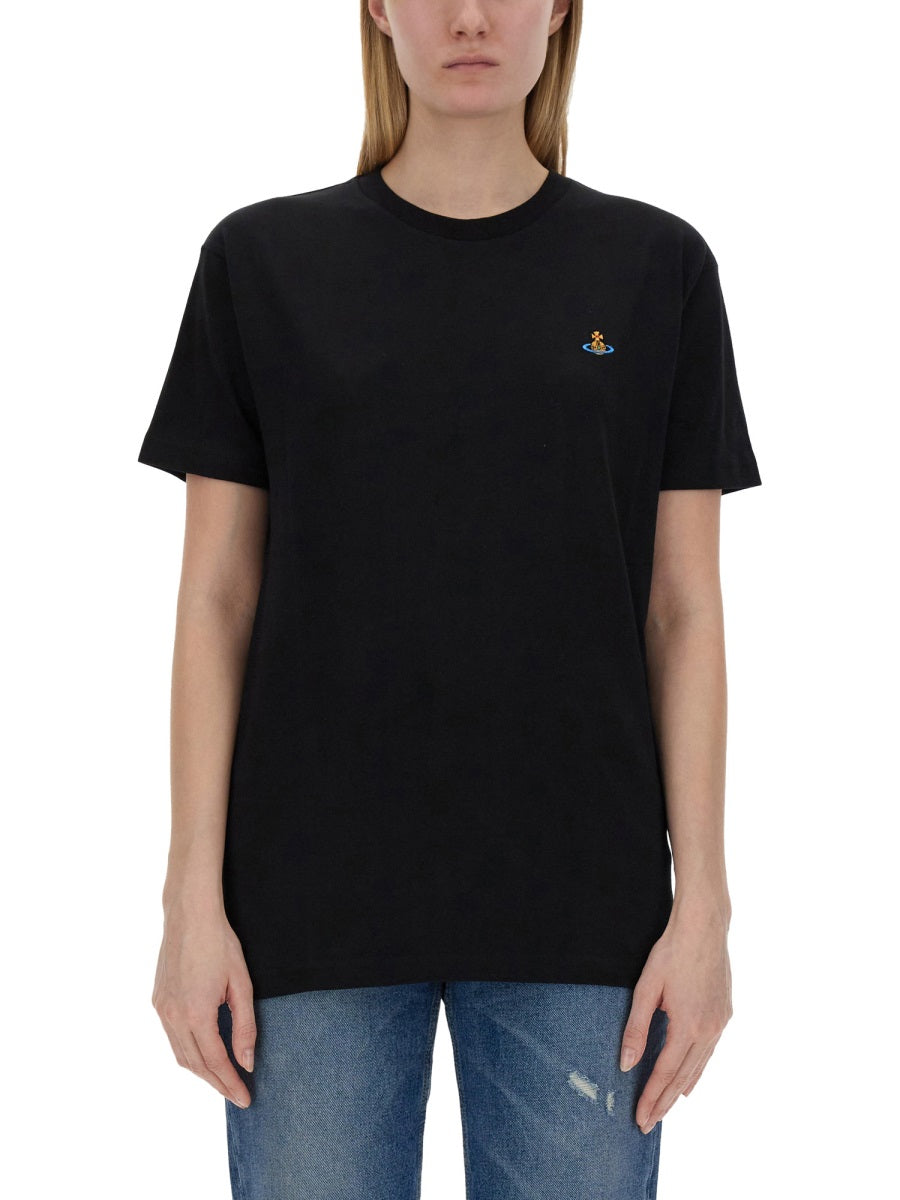 Vivienne Westwood Unisex T-Shirt With Orb Embroidery