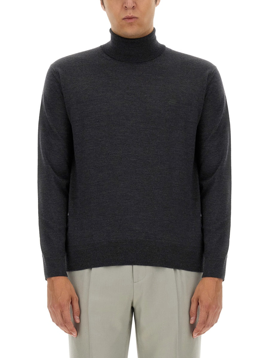 Etro Men Turtleneck With Embroidery