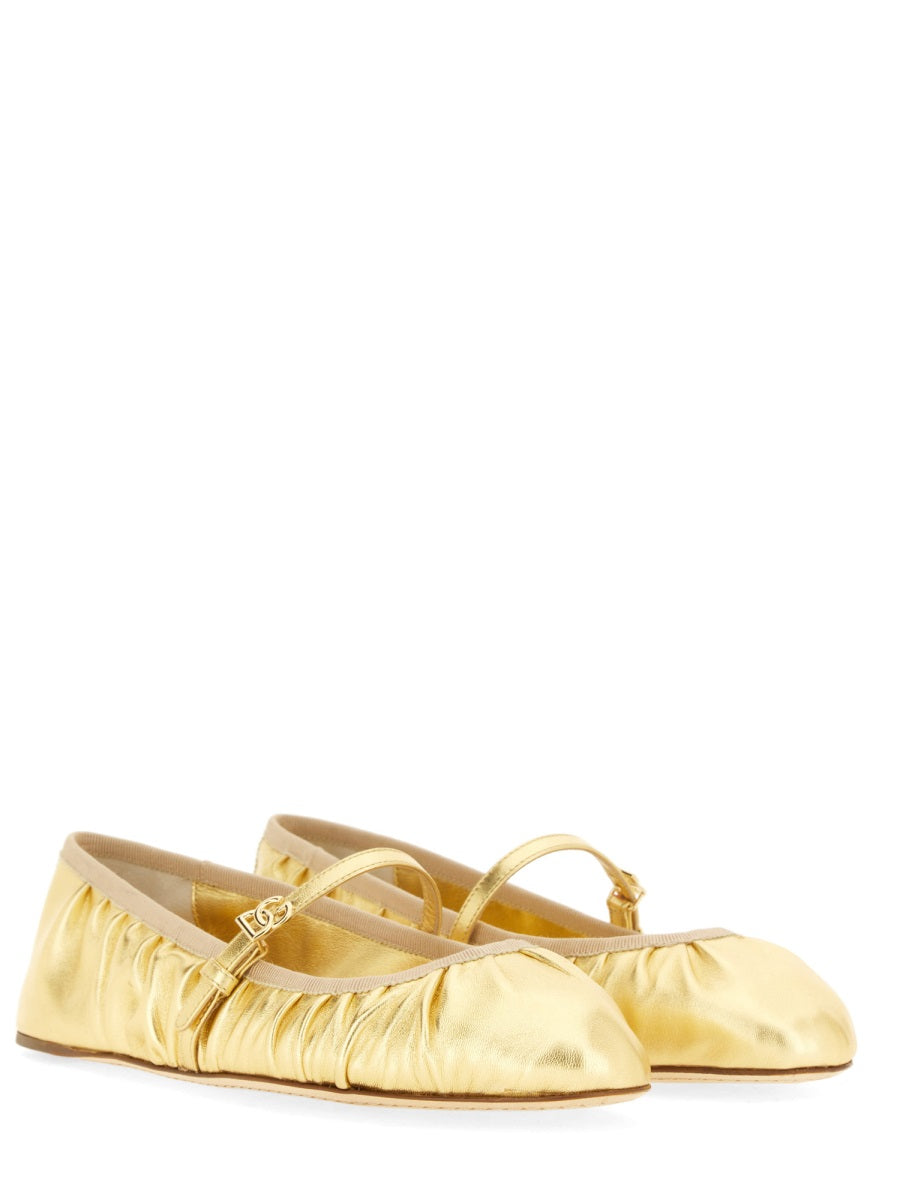 Dolce & Gabbana Women Mordoré Nappa Ballerina