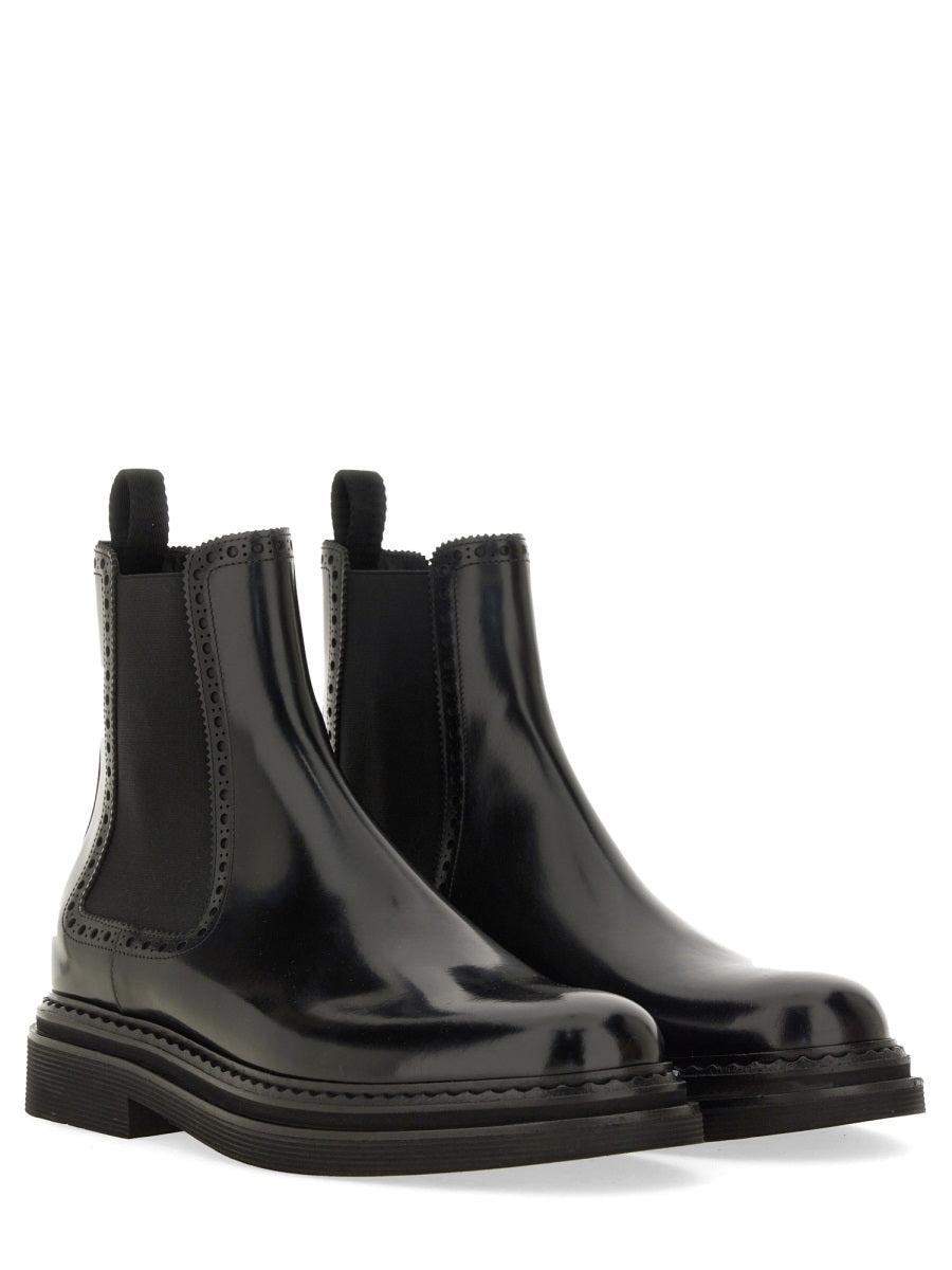 Dolce & Gabbana Men Brushed Leather Boot