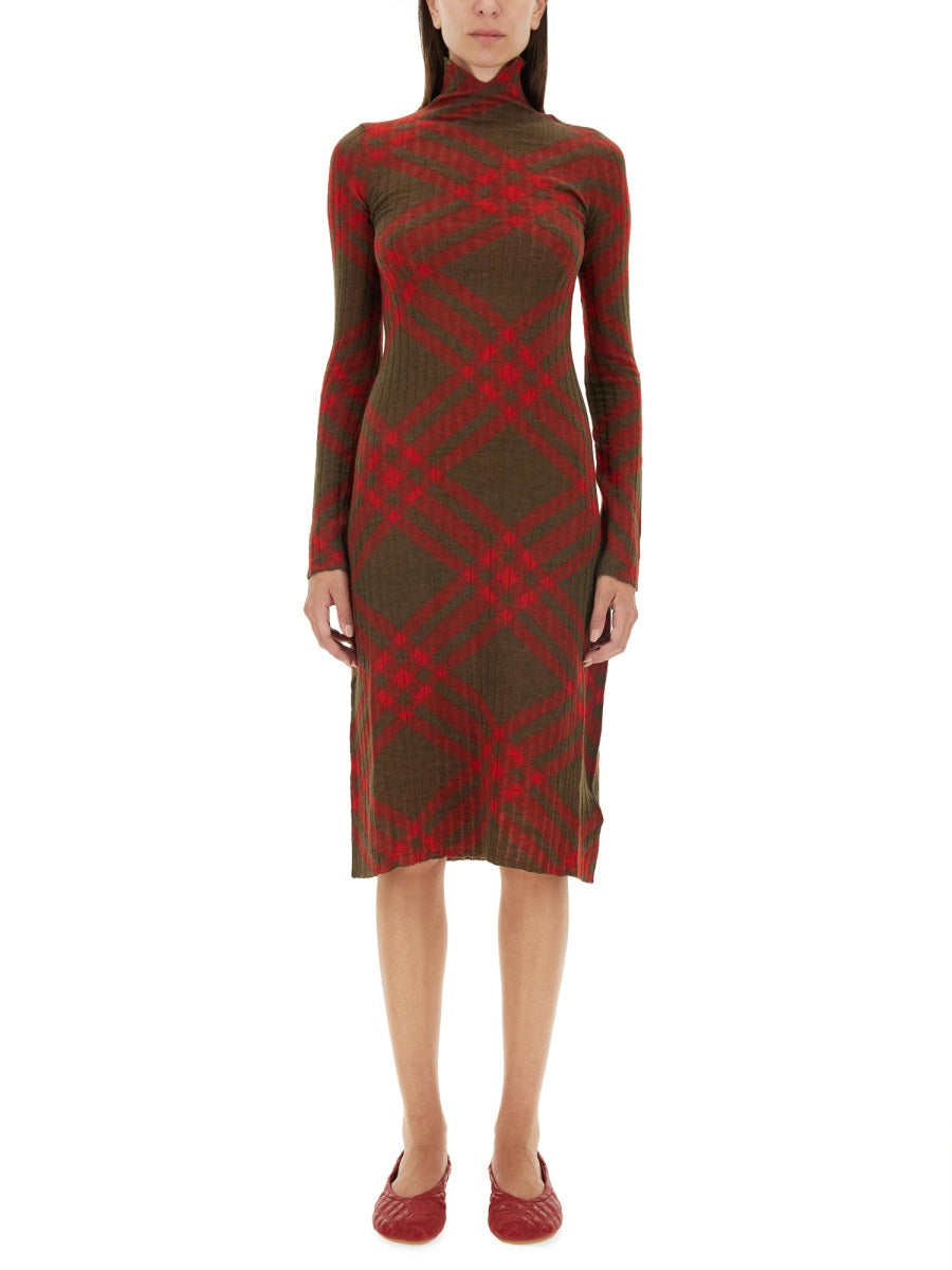 Burberry Women Check Wool Blend Dress