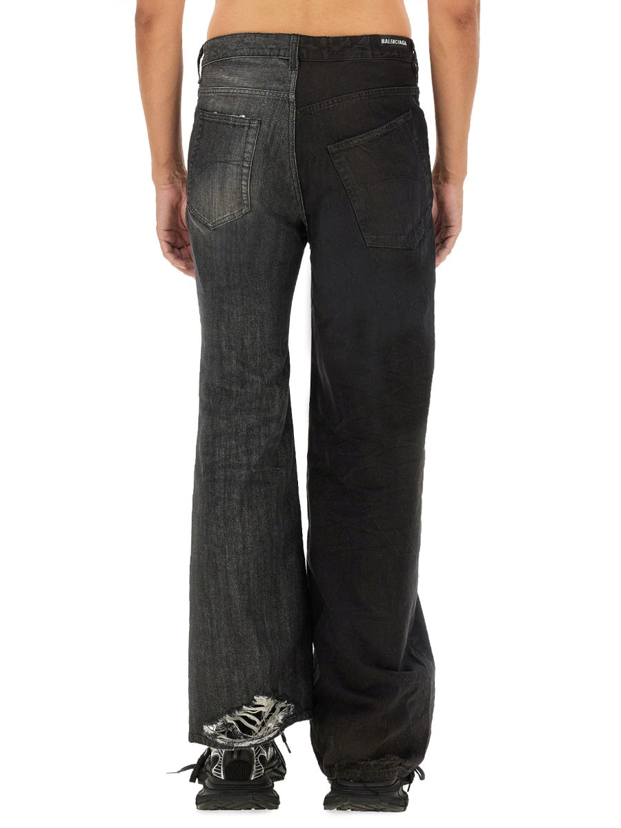 Balenciaga Men Fifty-Fifty Jeans