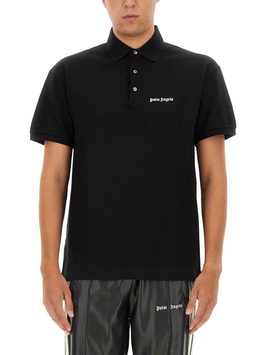 Palm Angels Men Polo With Logo