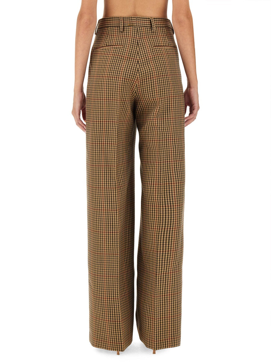 Dries Van Noten Women Pants With Check Pattern