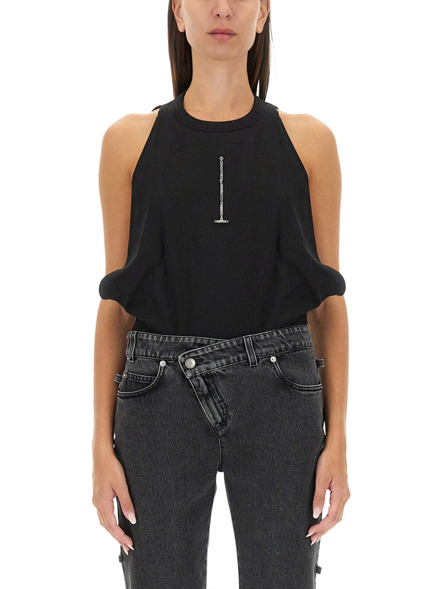 Alexander Mcqueen Women Ribbed Tank Top