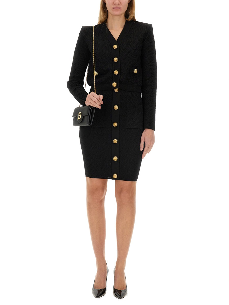 Balmain Women "Vichy" Knit Skirt