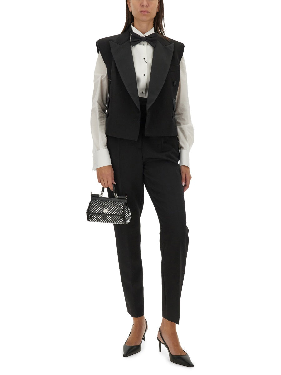 Dolce & Gabbana Women Double-Breasted Sleeveless Jacket