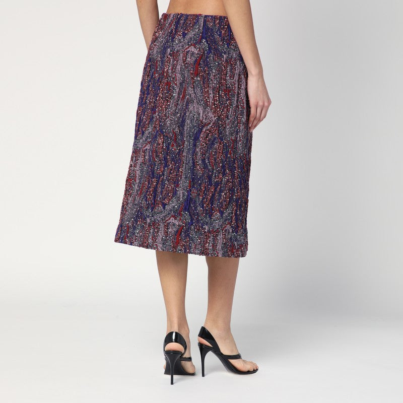 Dries Van Noten Skirt In Jacquard Cotton-Blend Viscose Women