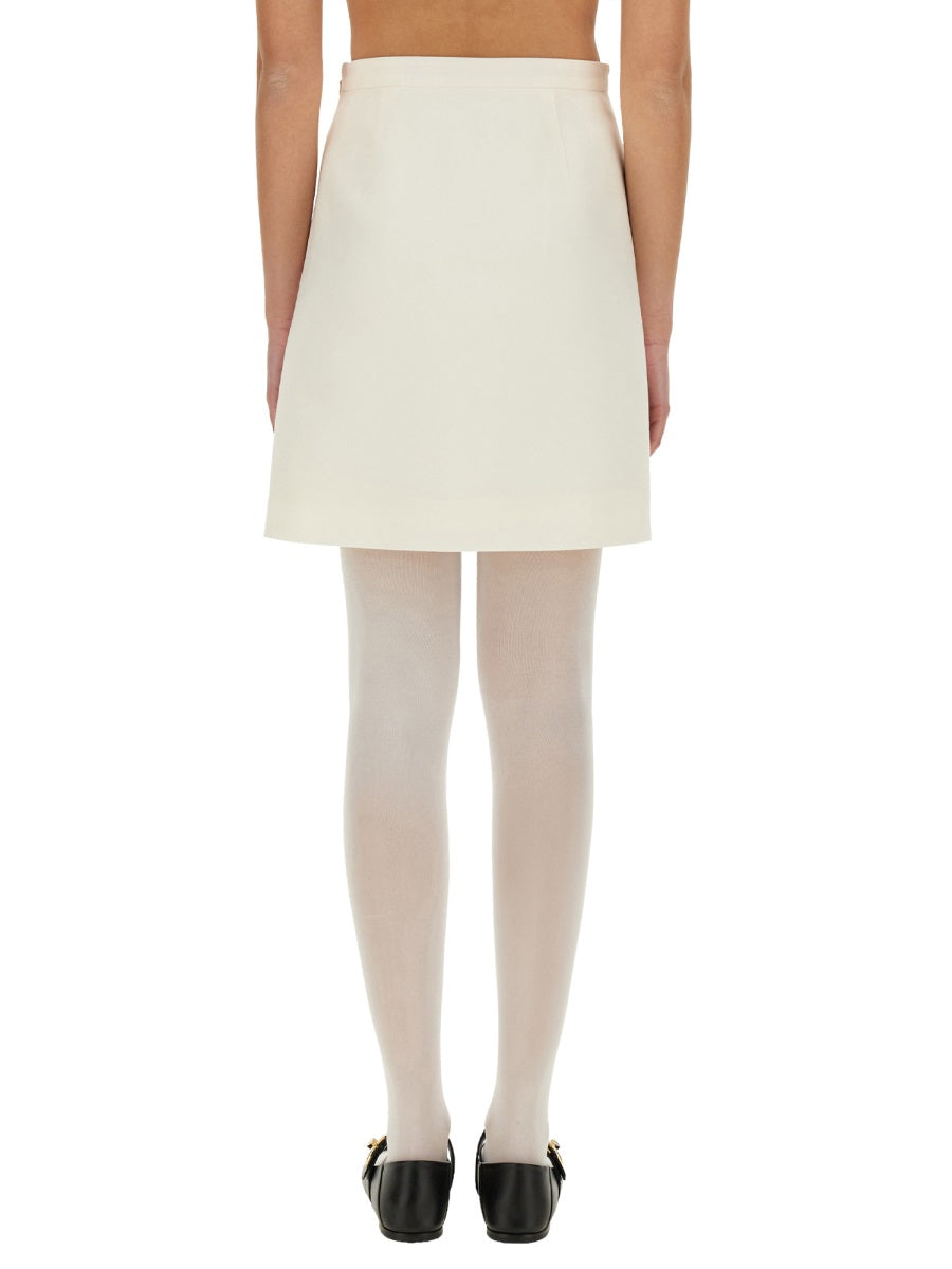 Valentino Women Solid Crepe Couture Skirt