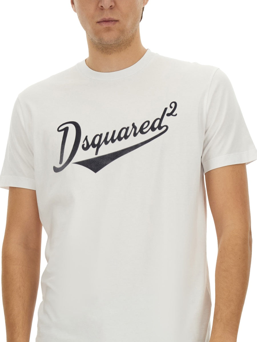 Dsquared Men "Cool Fit Velvet Logo" T-Shirt