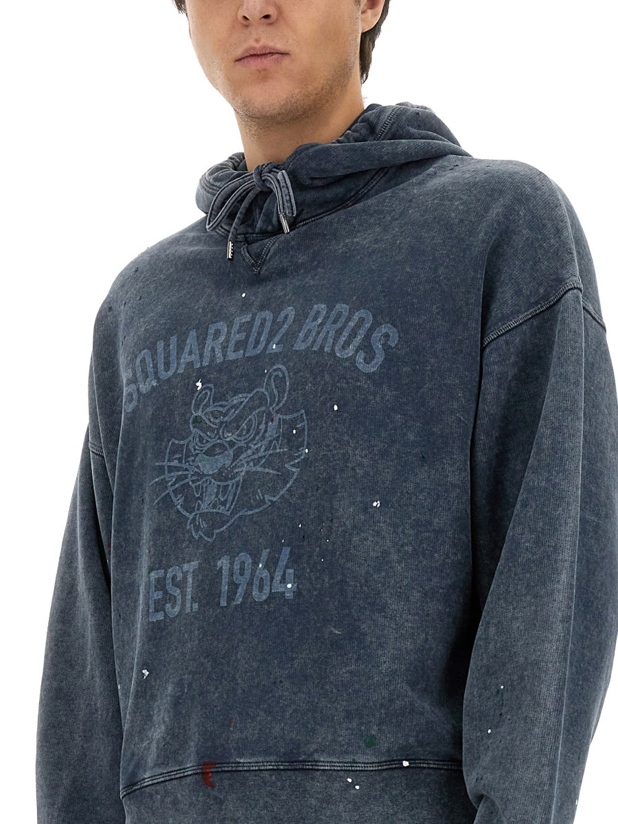 Dsquared Men Sweatshirt With Logo Print