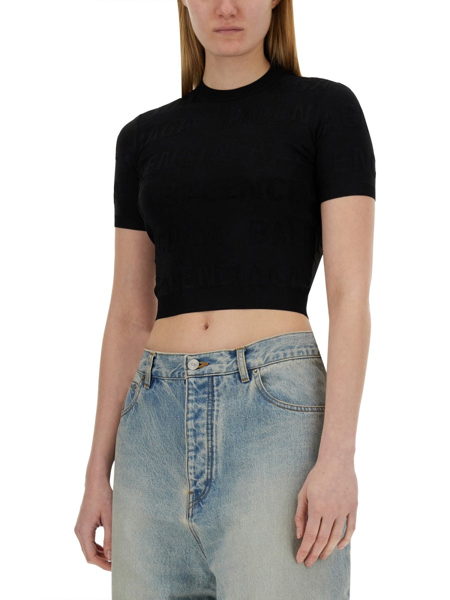 Balenciaga Women Cropped Shirt