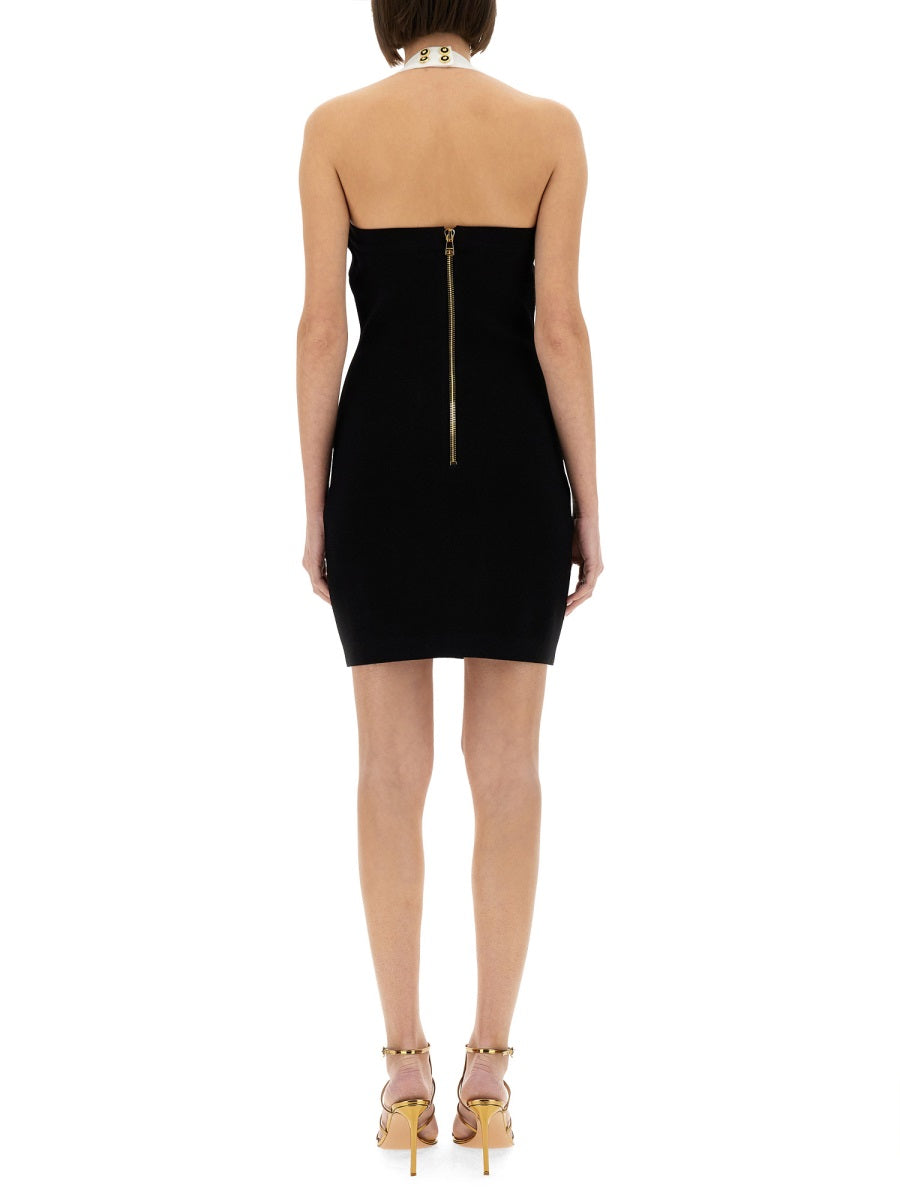 Balmain Women Two-Tone Dress With Open Back