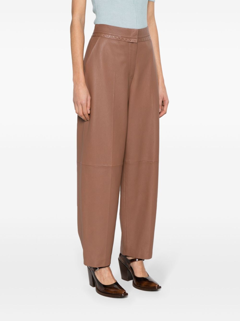 Fendi Women Pantaloni In Pelle