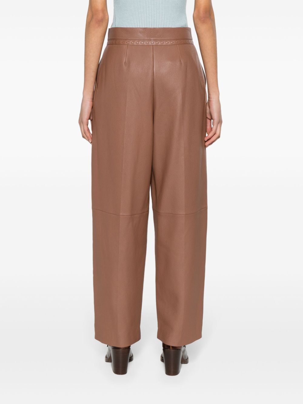 Fendi Women Pantaloni In Pelle