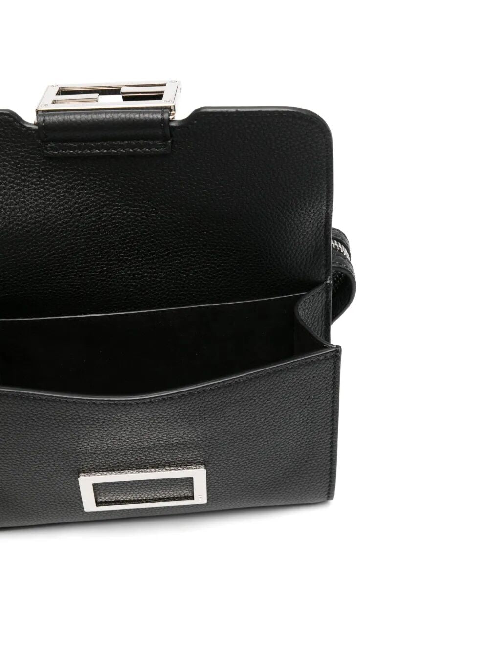 Fendi Men Full-Grain Leather Double Baguette Bag