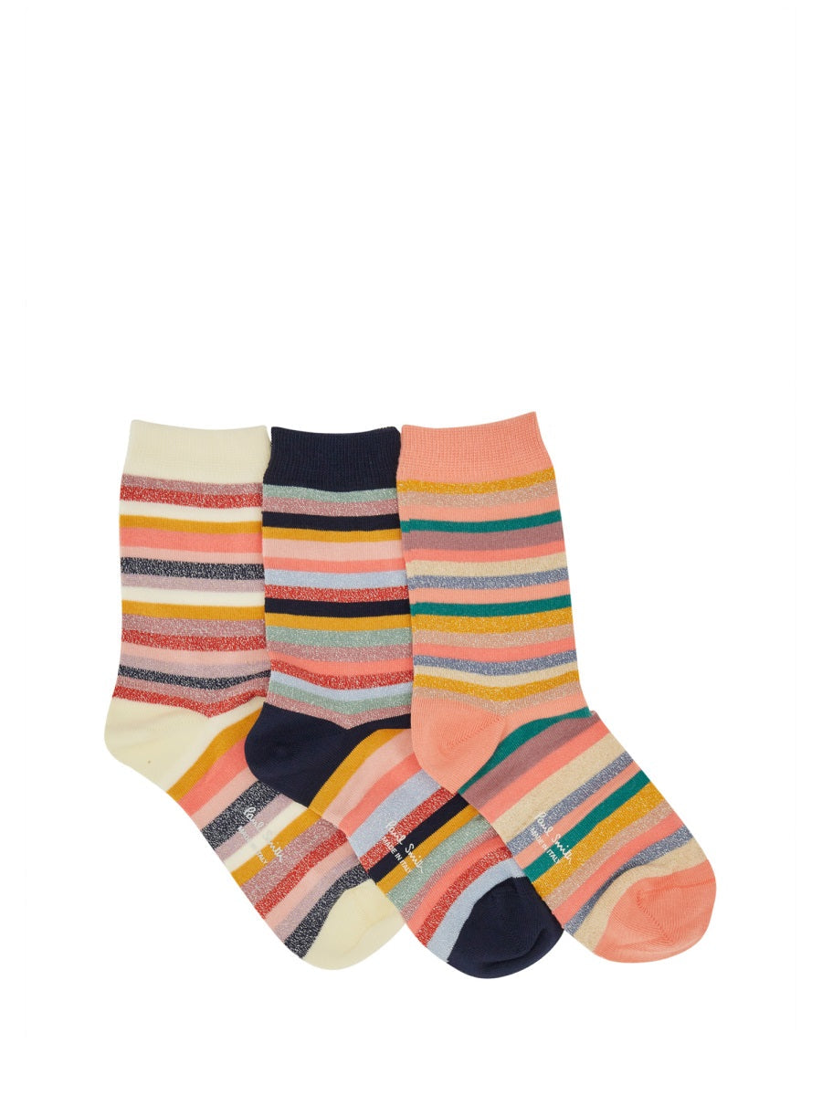 Paul Smith Women 3-Pack Socks "Signature Stripe"