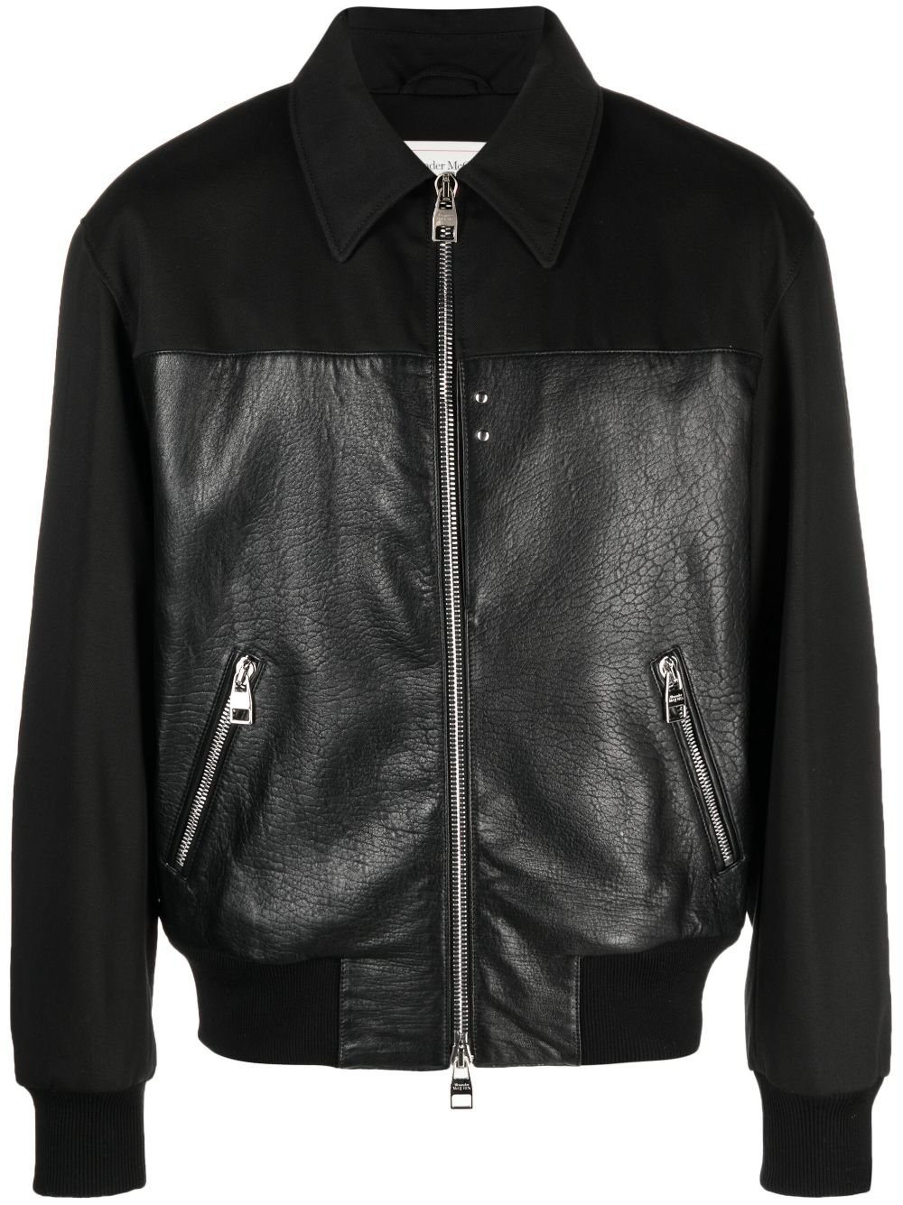 Alexander Mcqueen Men Panelled Zipped Bomber Jacket