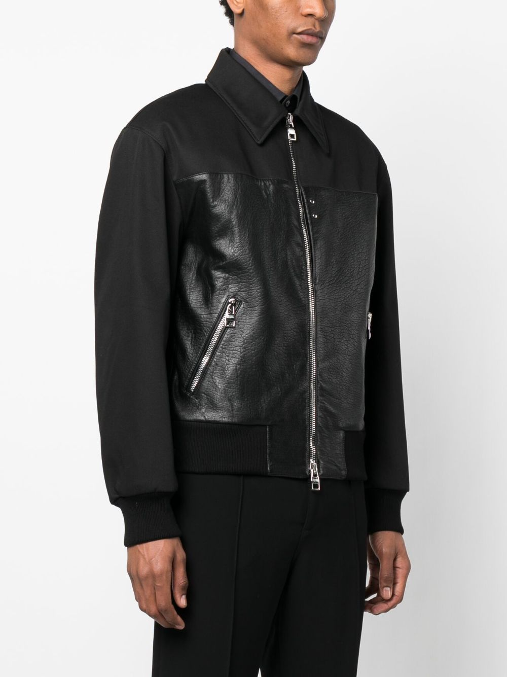 Alexander Mcqueen Men Panelled Zipped Bomber Jacket