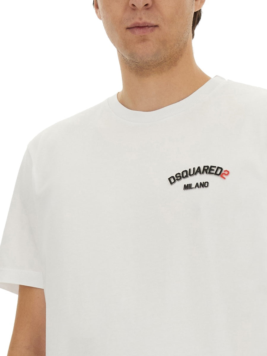 Dsquared Men "Rubber Logo" T-Shirt