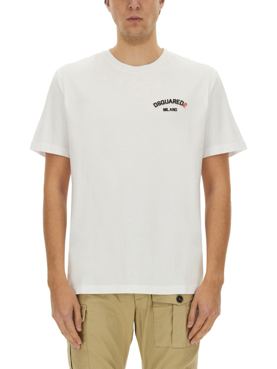 Dsquared Men "Rubber Logo" T-Shirt