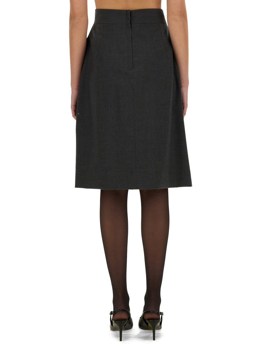 Dolce & Gabbana Women Wool Midi Skirt