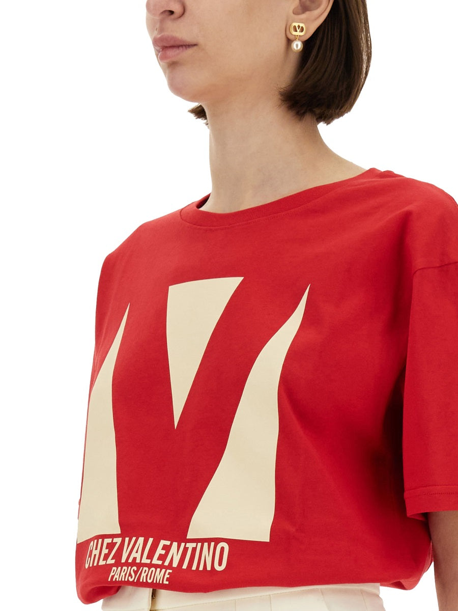 Valentino Women "Chez Valentino" Print T-Shirt