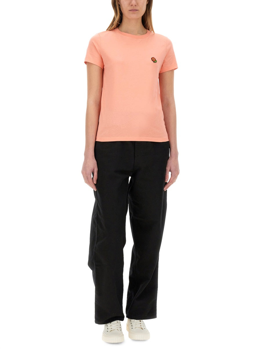 Kenzo Women T-Shirt With "Pop" Embroidery
