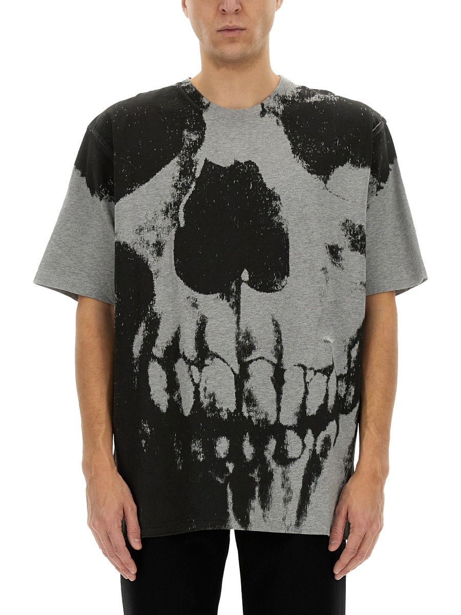 Alexander Mcqueen Men Skull Print T-Shirt