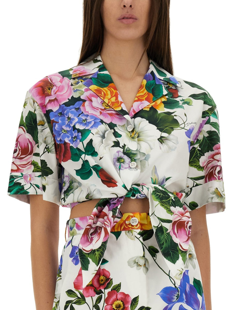 Dolce & Gabbana Women Shirt With Floral Pattern