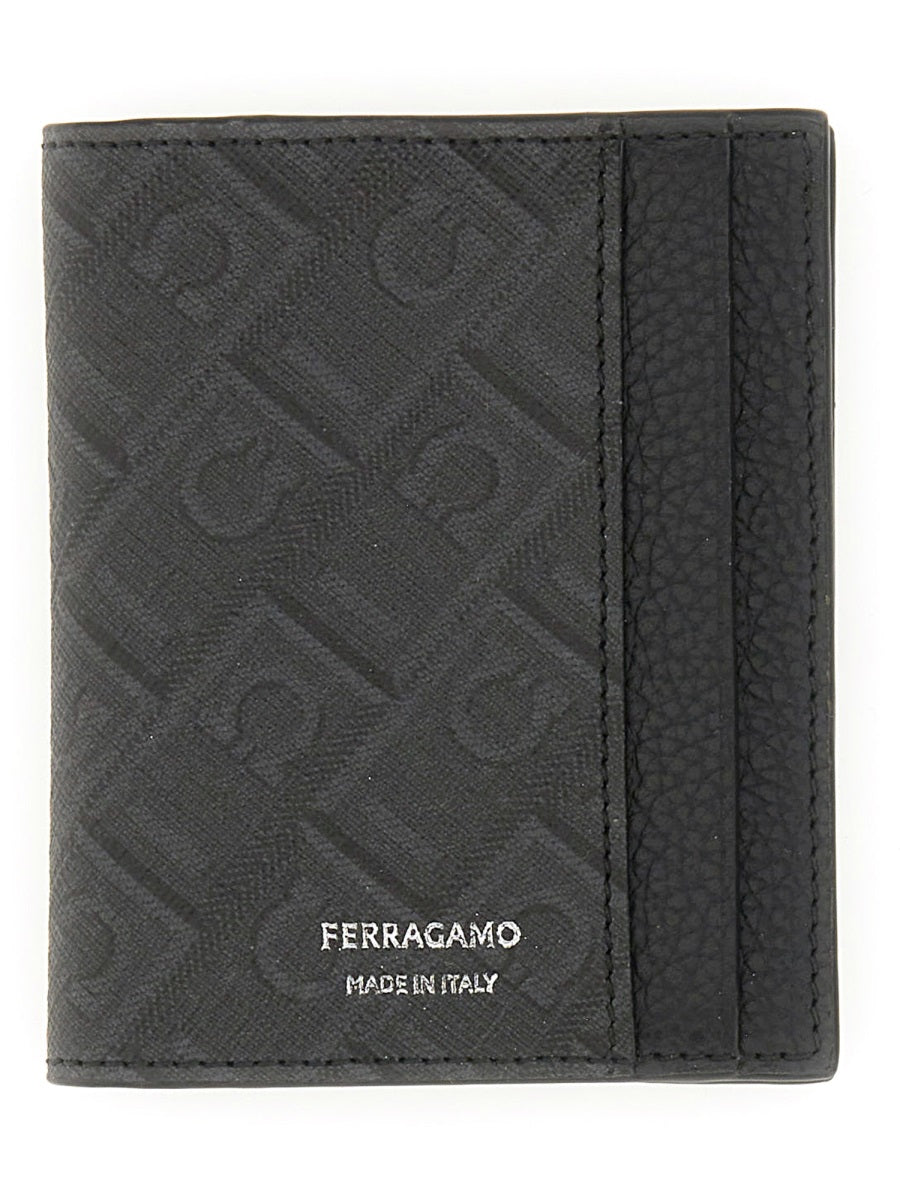 Porta-cartões Ferragamo masculino "Monogram"