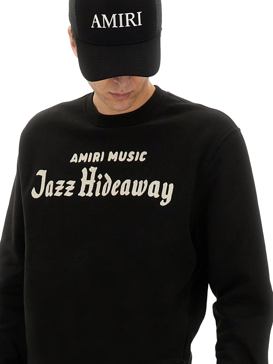 Amiri Men "Jazz Hideaway Crew" Sweatshirt